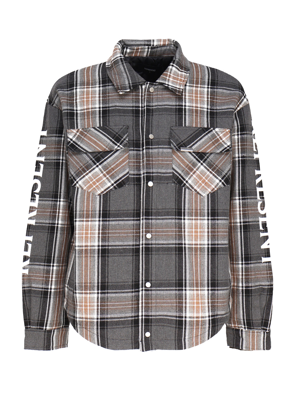 Represent Shirts Grey Check Cotton