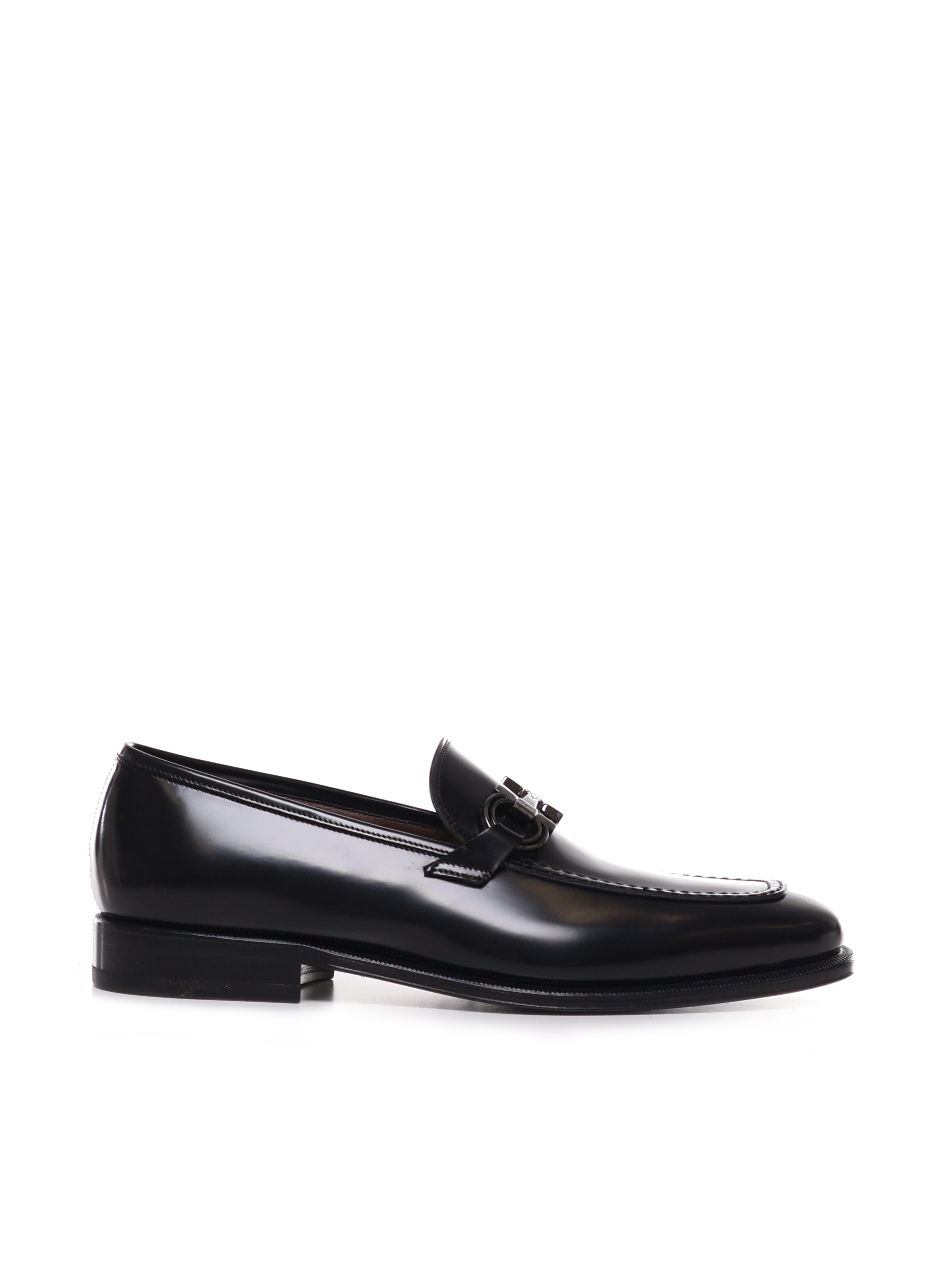 Ferragamo Flat Shoes Black Calfskin