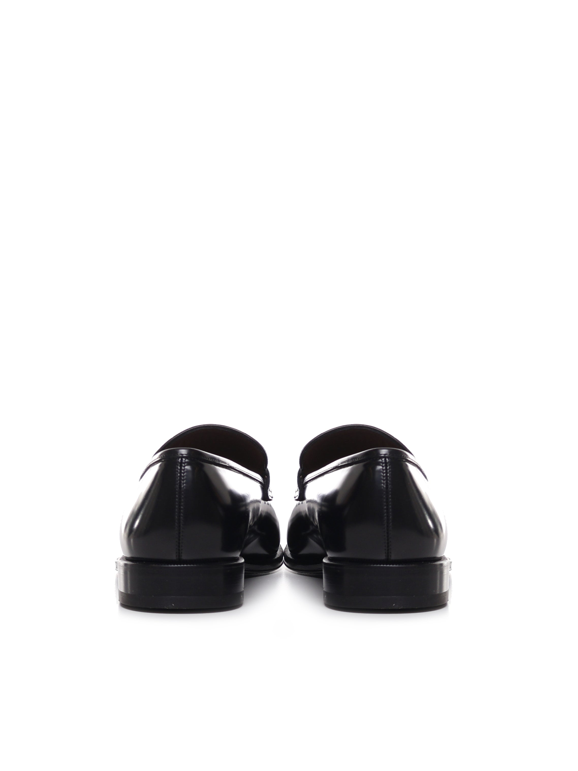 Ferragamo Flat Shoes Black Calfskin