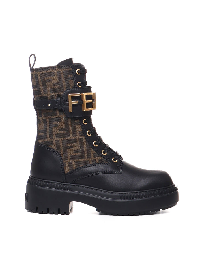 Fendi Boots Brown Polyamide
