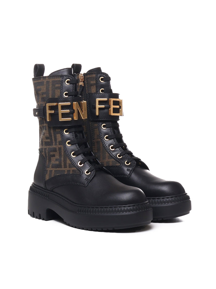 Fendi Boots Brown Polyamide