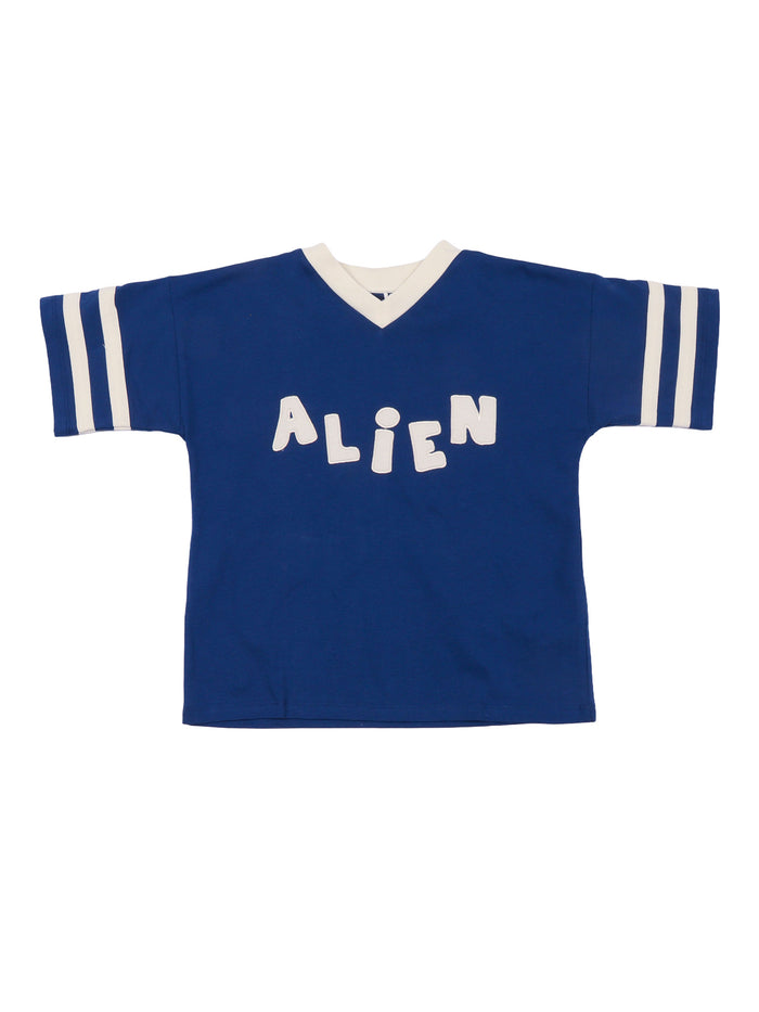Alien Application Ss Tee Blue Organic Cotton Short Sleeves T-shirt