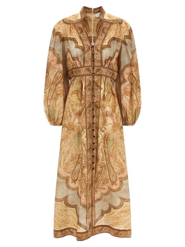 Wanderlust dress Brown Linen