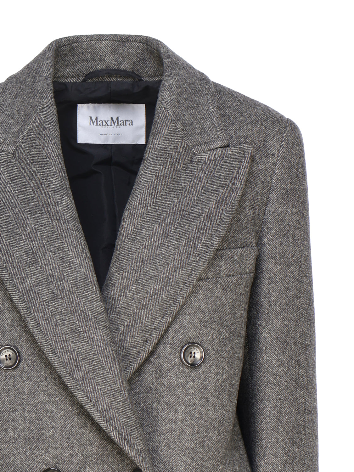 Max Mara Coats Anthracite Wool