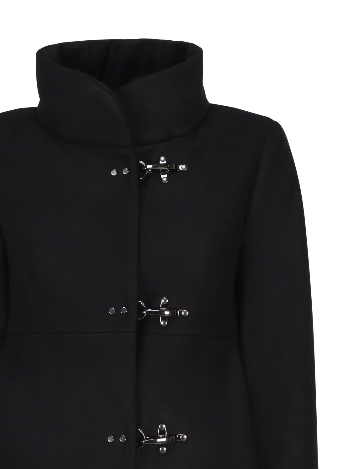 Fay Coats Black Wool