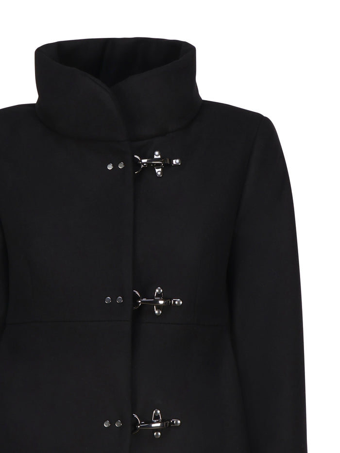 Fay Coats Black Wool