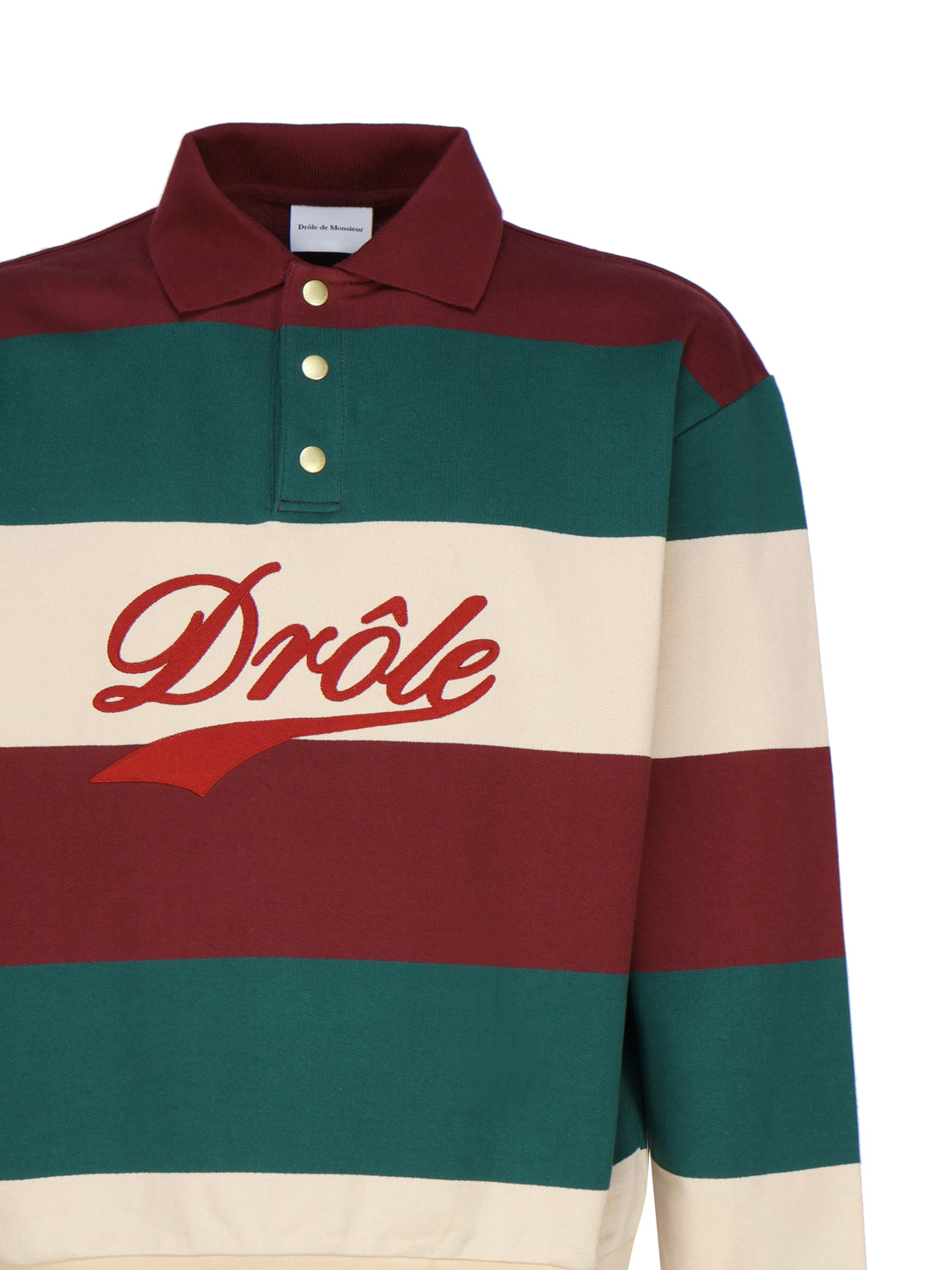 Drole De Monsieur T-Shirts And Polos Bordeaux, White, Green Cotton