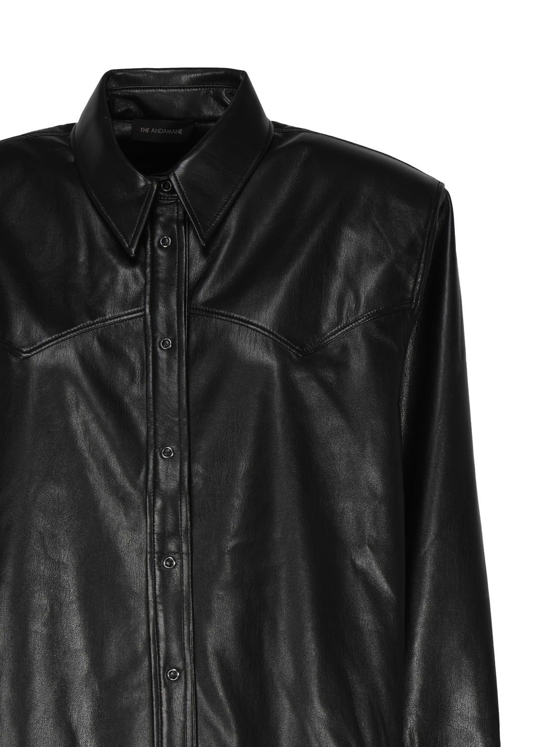 THE ANDAMANE Shirts Black Calfskin
