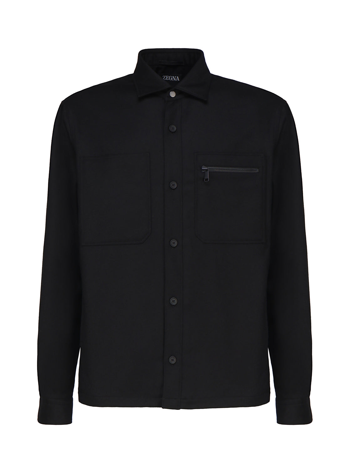 Zegna Shirts Black Wool