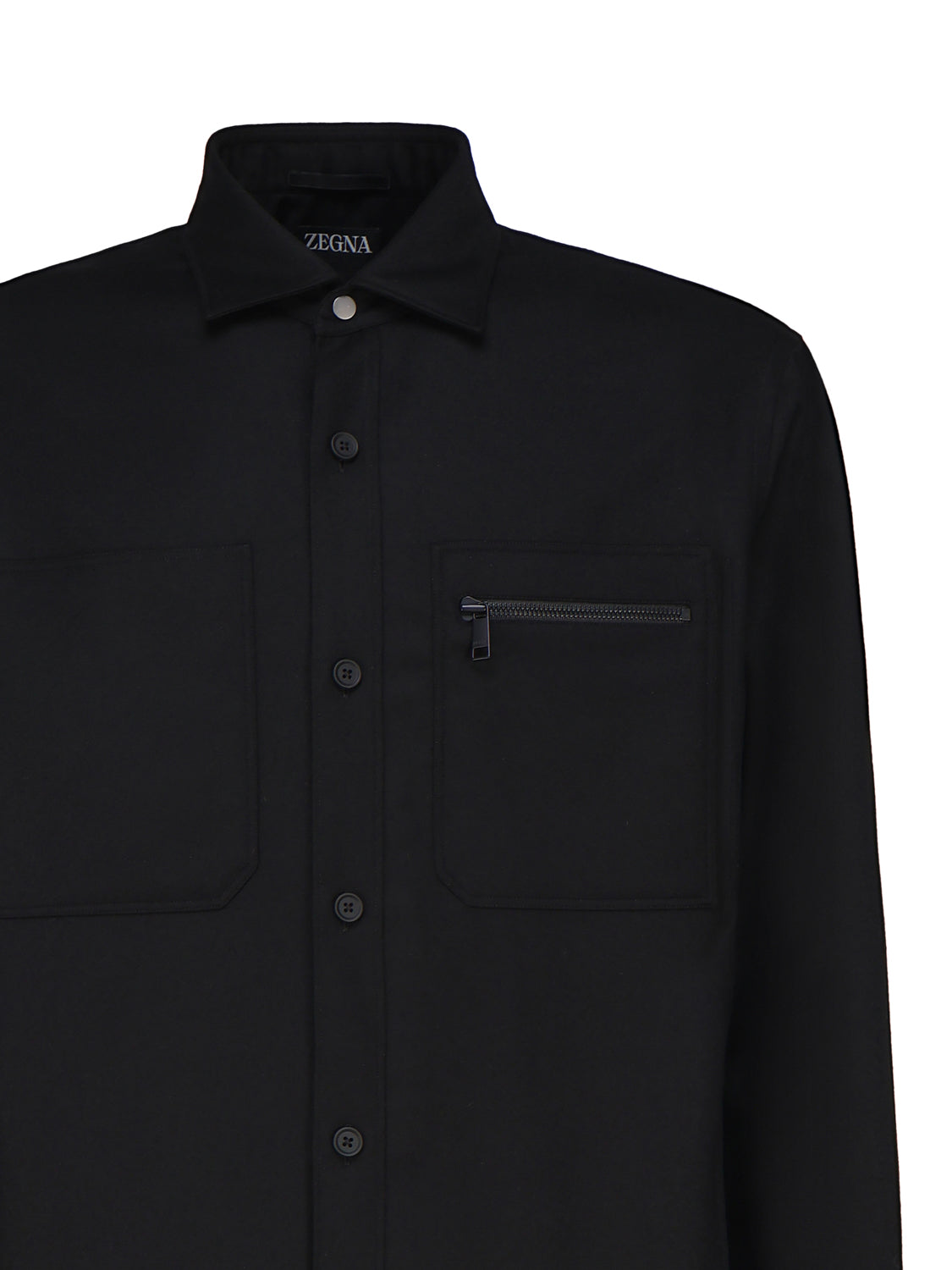 Zegna Shirts Black Wool