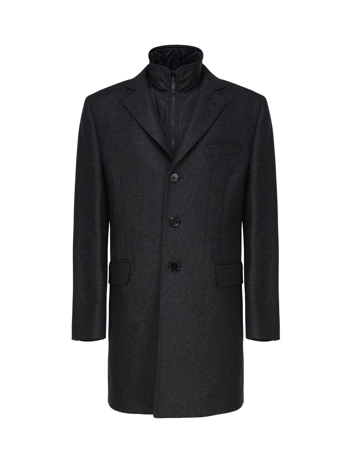 Fay Coats Black Wool