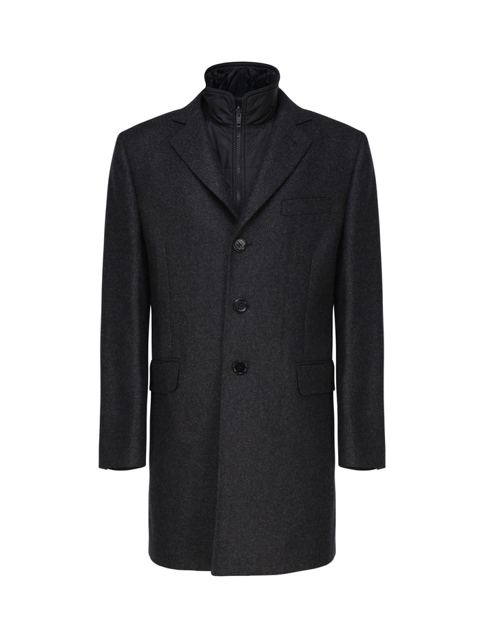Fay Coats Black Wool