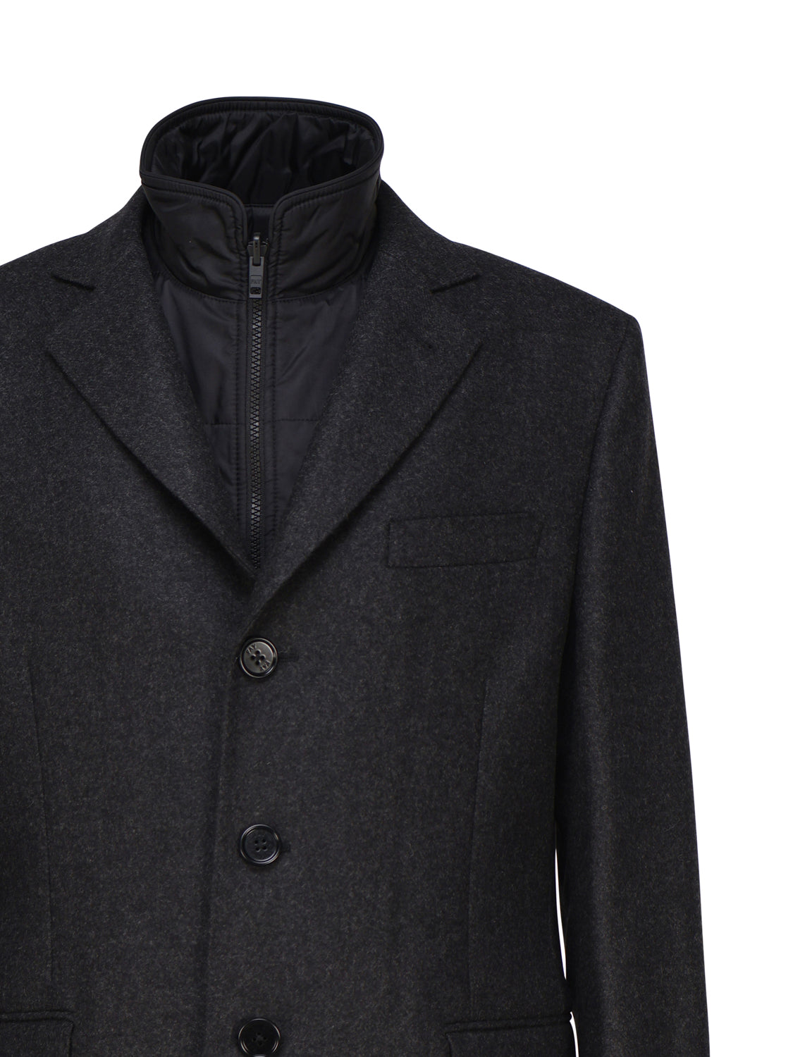 Fay Coats Black Wool