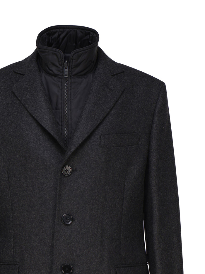 Fay Coats Black Wool