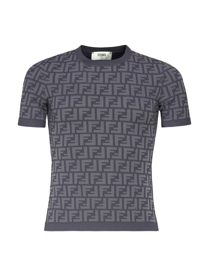 Fendi Sweaters Grey Viscose