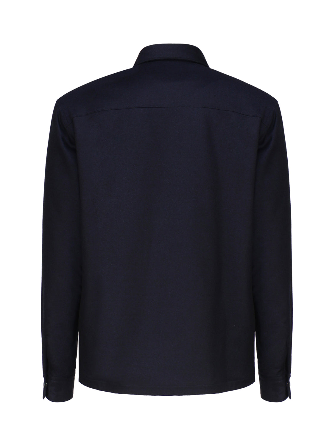 Zegna Shirts Blue Wool