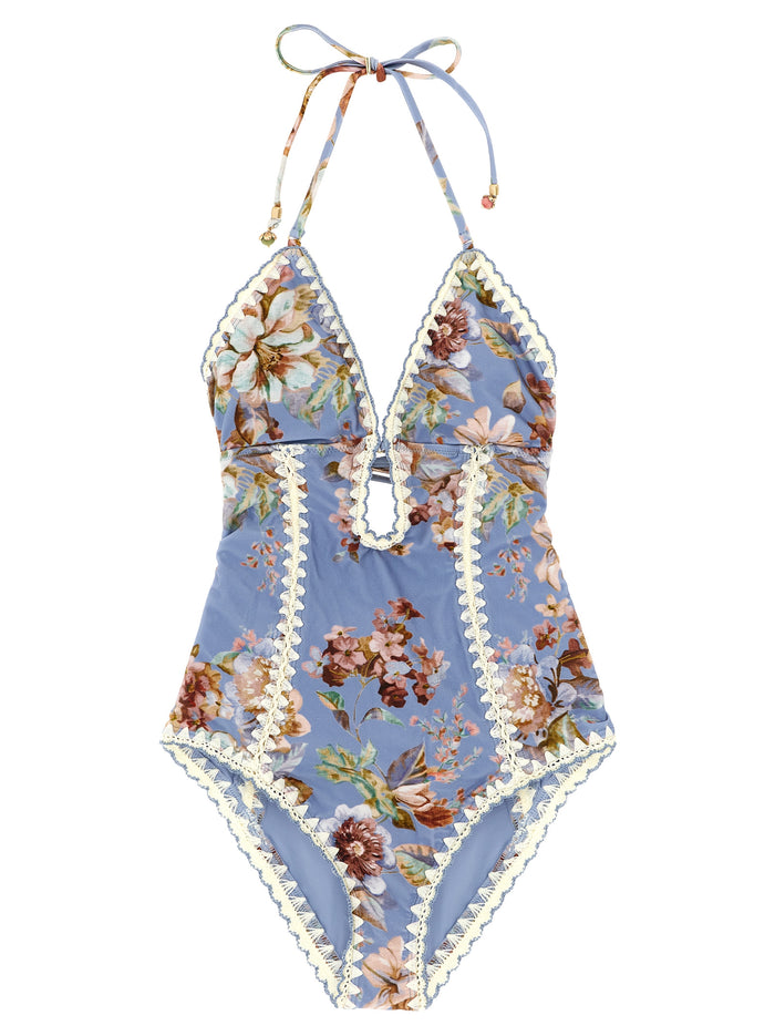 Awaken one-piece swimsuit Light Blue Polyamide Beachwear