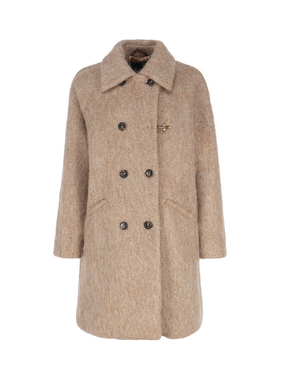 Fay Coats Beige Wool