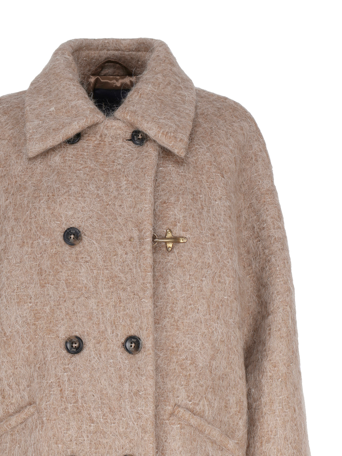 Fay Coats Beige Wool