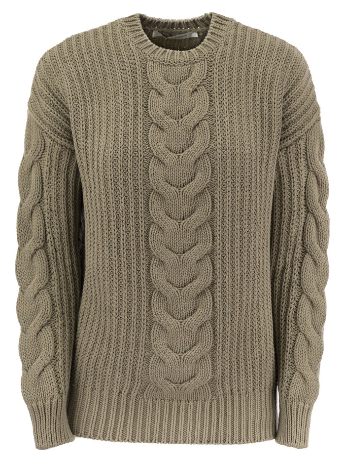 Acciaio1234 Green Cotton Sweater