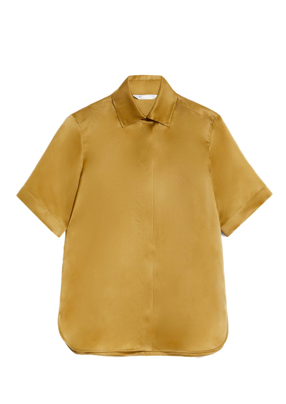 Acanto1234 Brown Silk Shirt