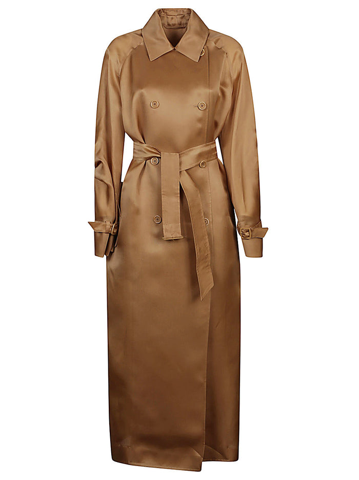 Sacco Brown Silk Coat