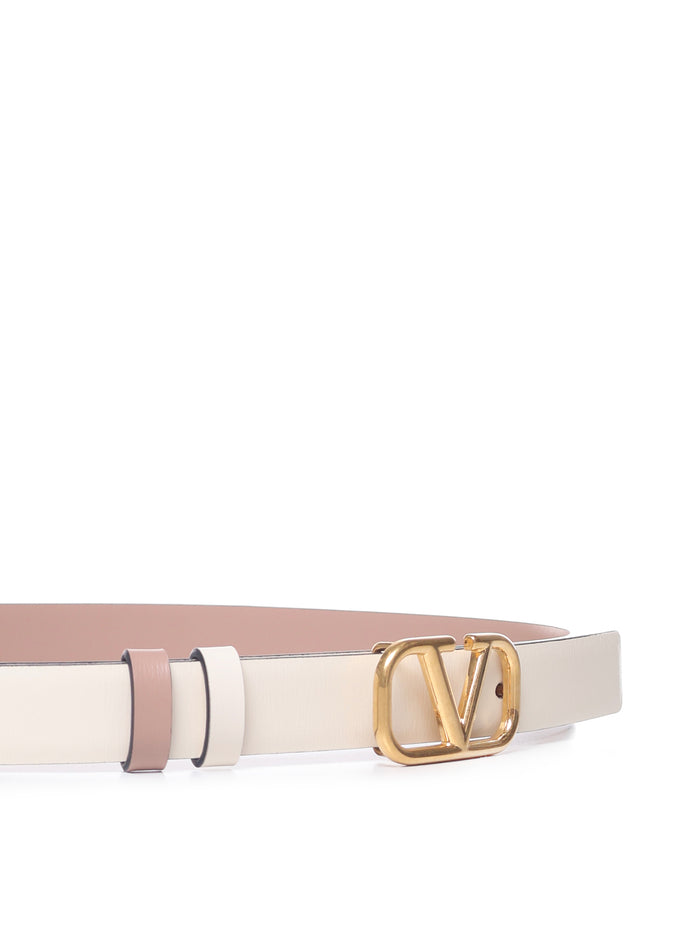Valentino Garavani Belts Light Ivory Calf Leather - Bos Taurus