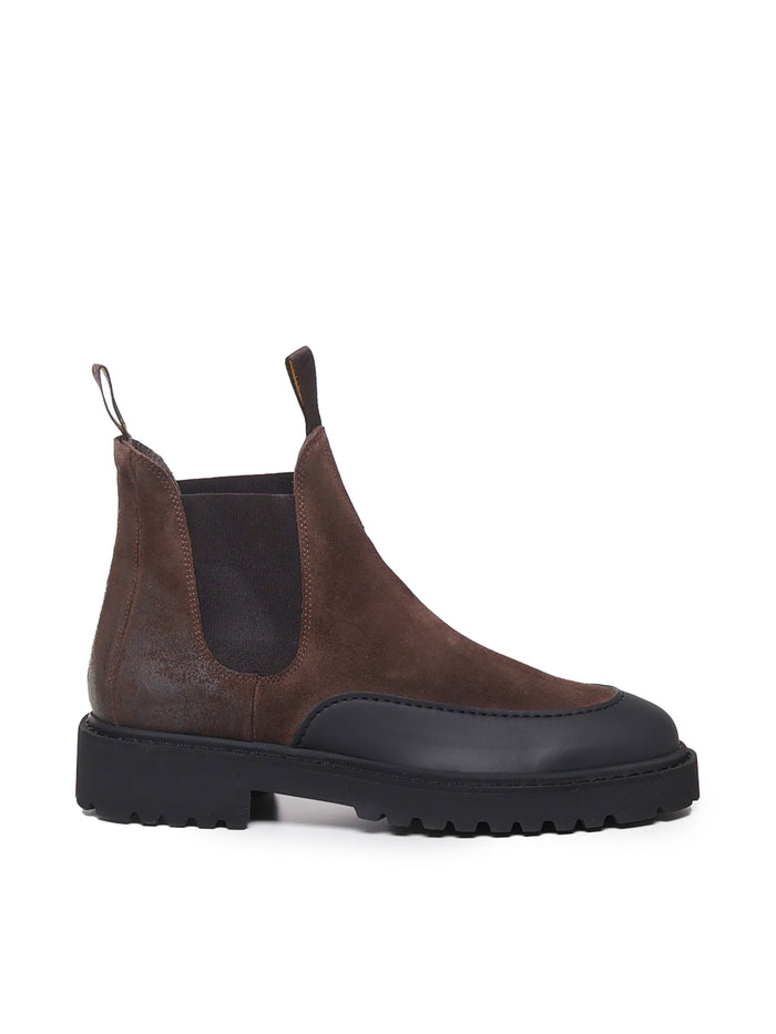 Doucals Boots Brown Suede Rubber