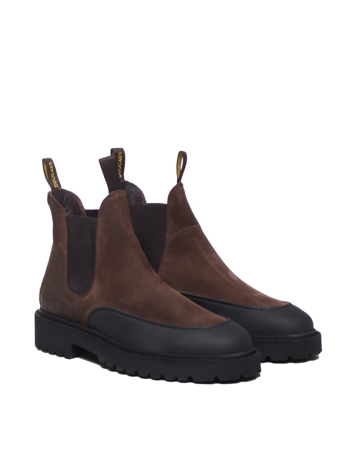 Doucals Boots Brown Suede Rubber