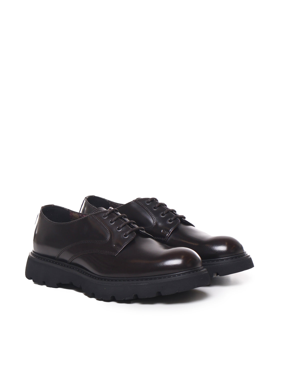 Doucals Flat Shoes Ebony Leather