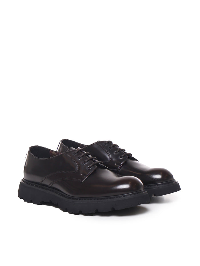 Doucals Flat Shoes Ebony Leather