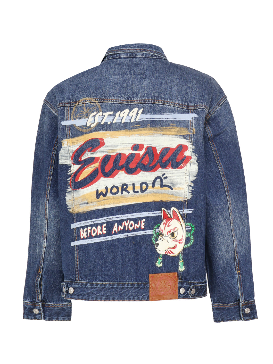 Evisu Jackets Blue Denim Cotton