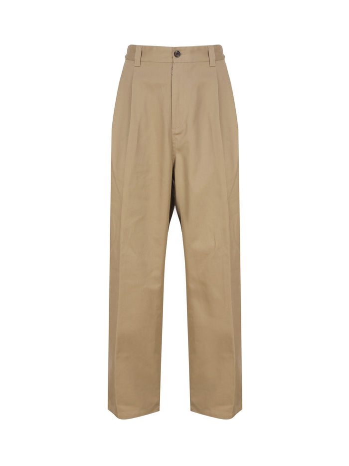 Maison Margiela Trousers Beige Wool