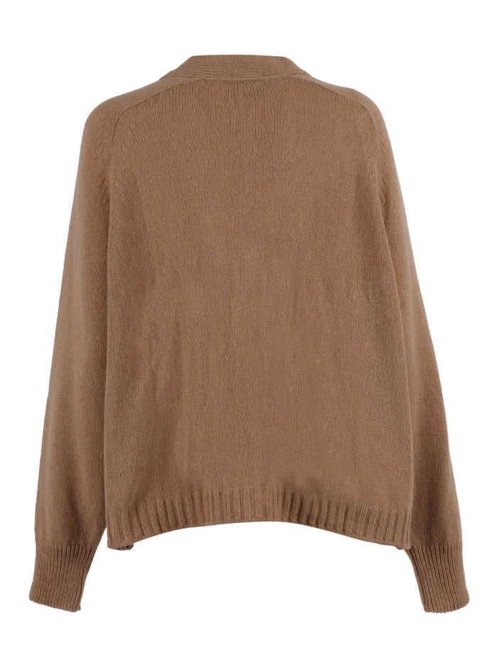 Sweater Brown Cashmere Wool Crewneck