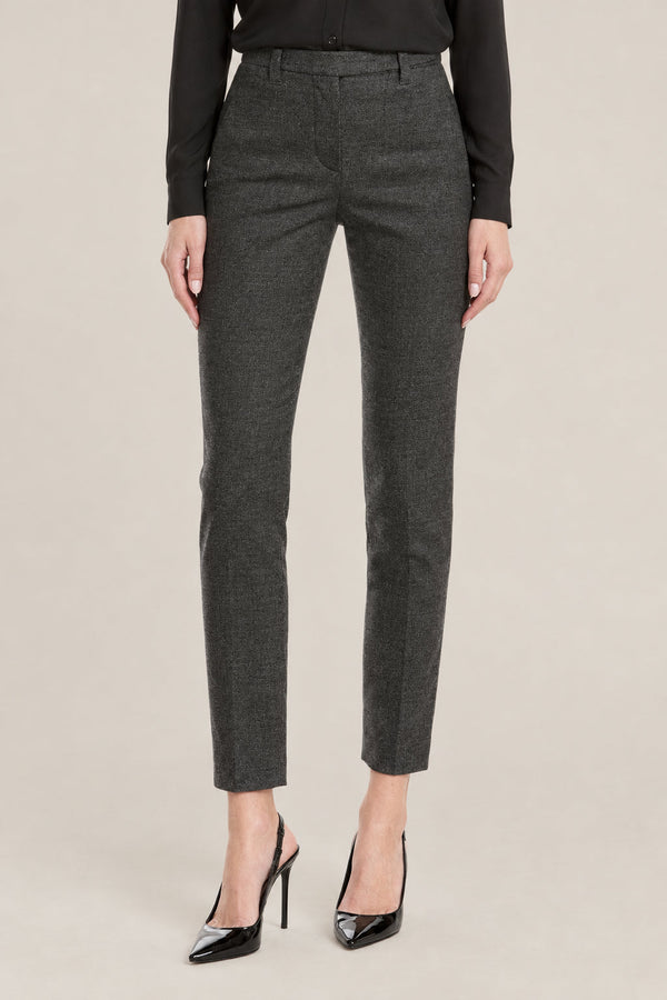 Brunello Cucinelli Womens Dark Grey Wool Slim Trousers