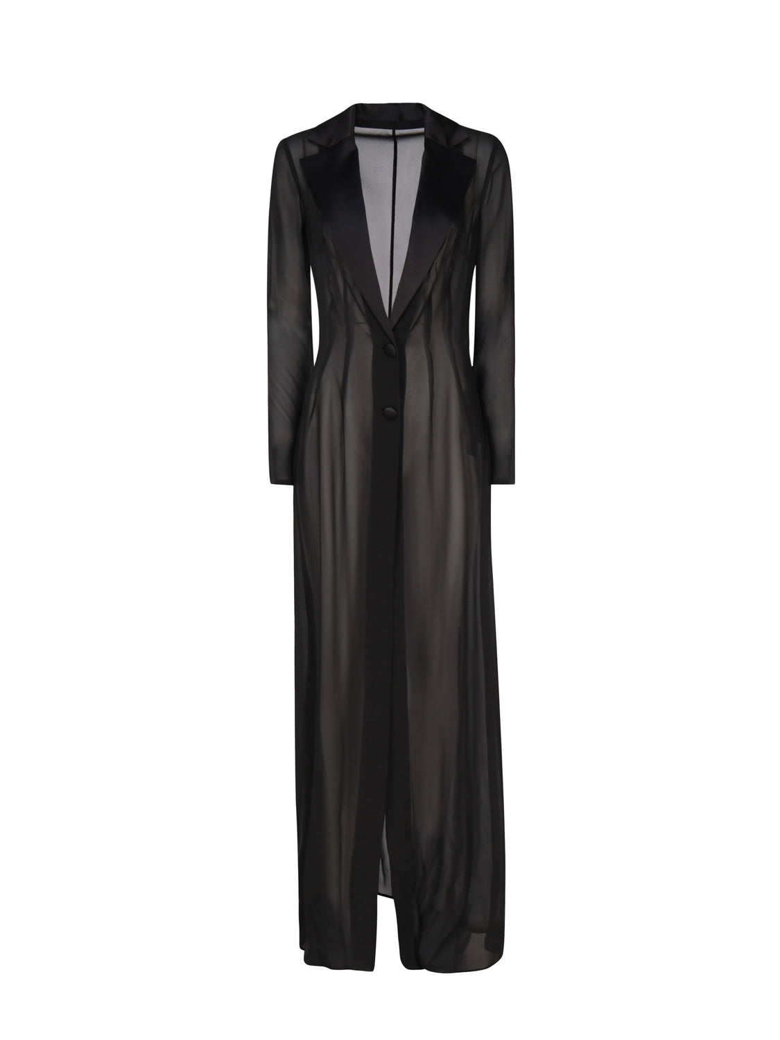 Dolce & Gabbana Coats Black Elastane Silk
