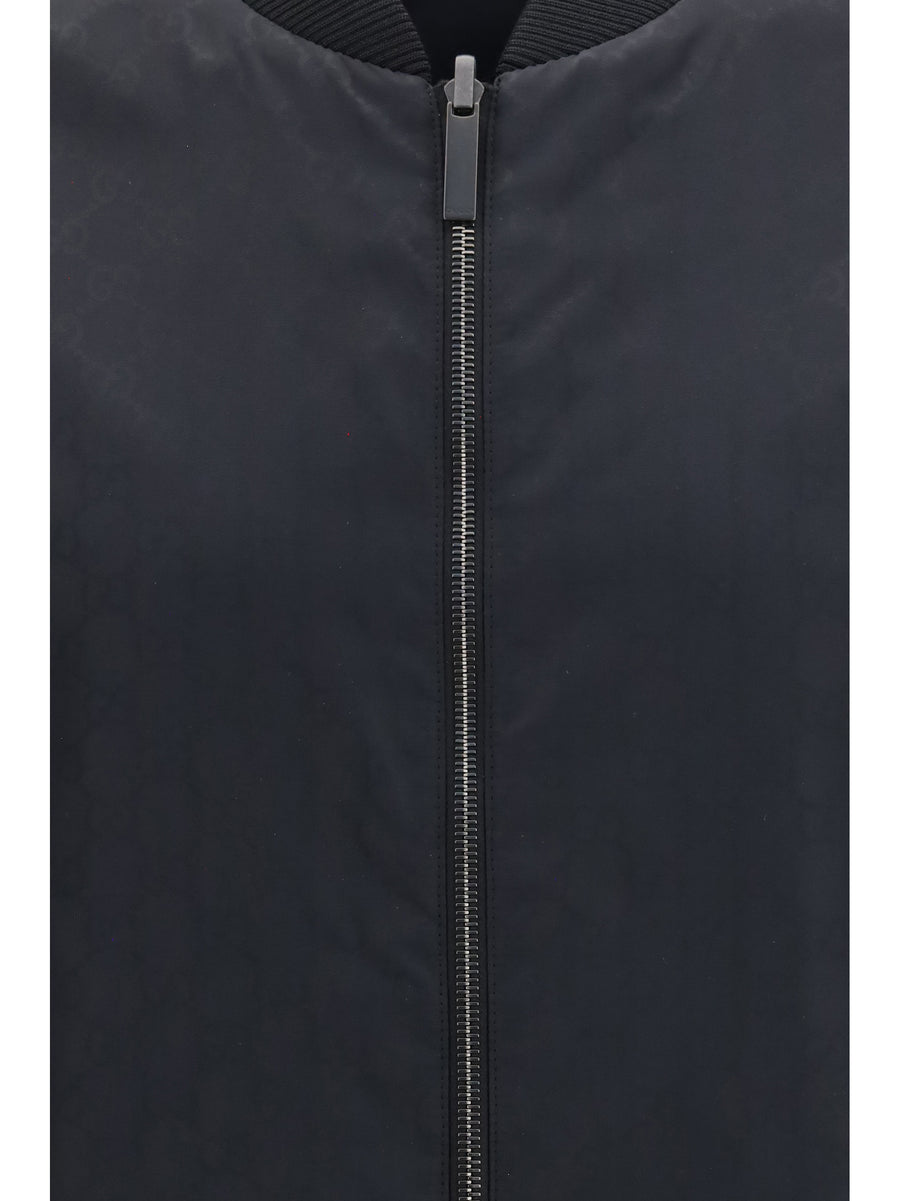 Jacket Reversible Zip Silk Faille Black Polyamide Shirt