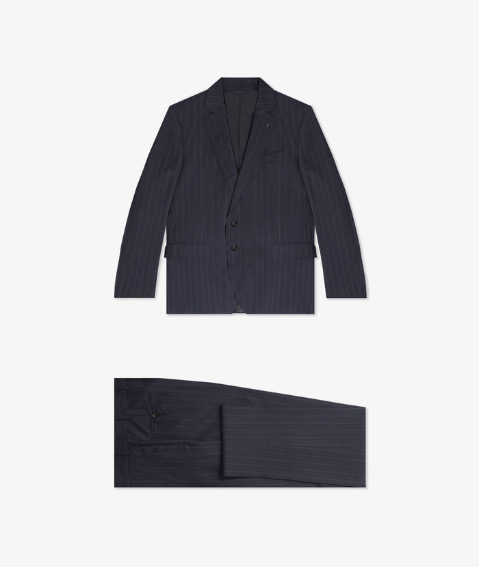 Single-Breasted Cashmere And Wool Suit Nairobi Blue Tailored Made