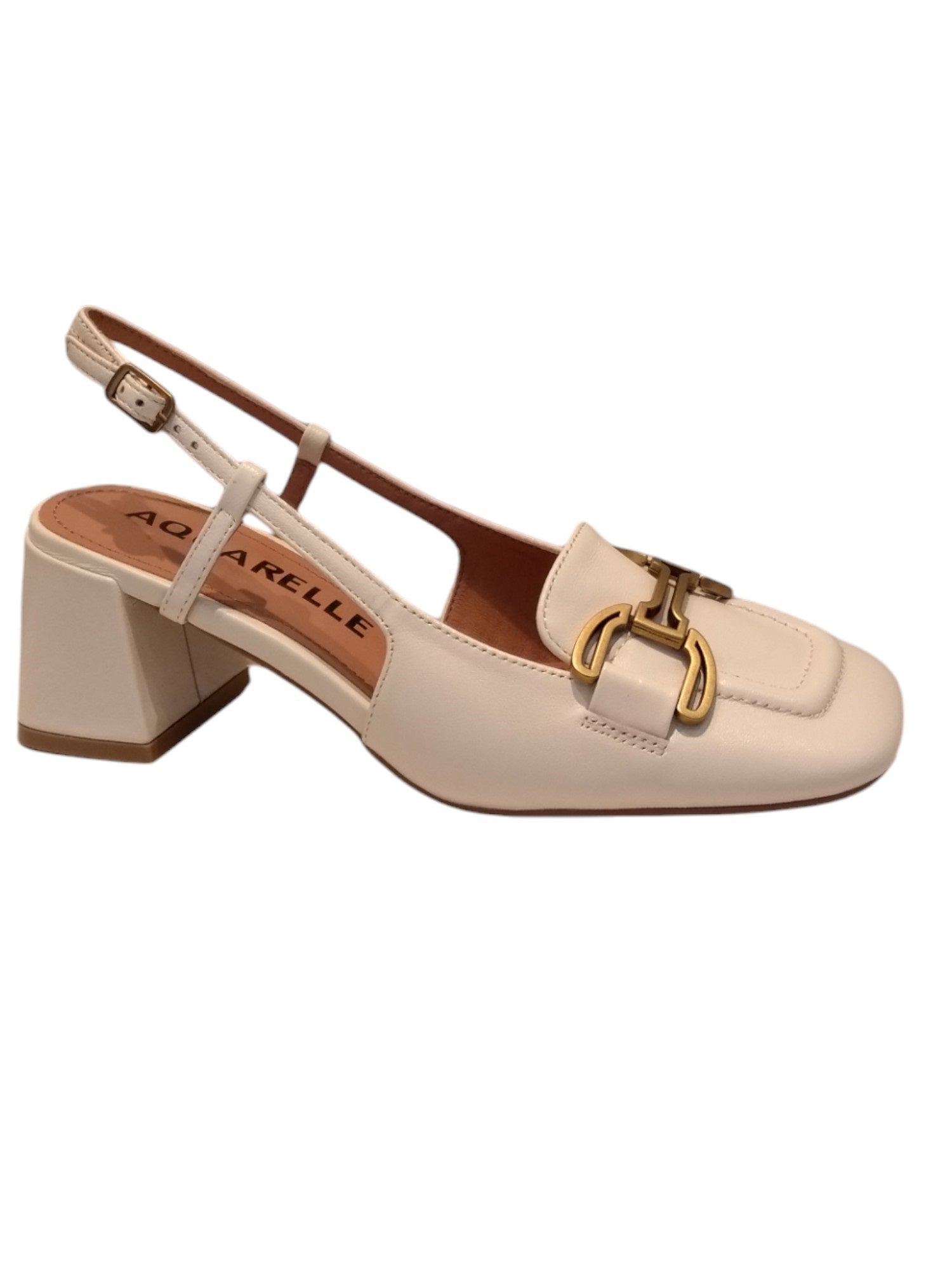 Salones Kid White Calf Leather Shoe