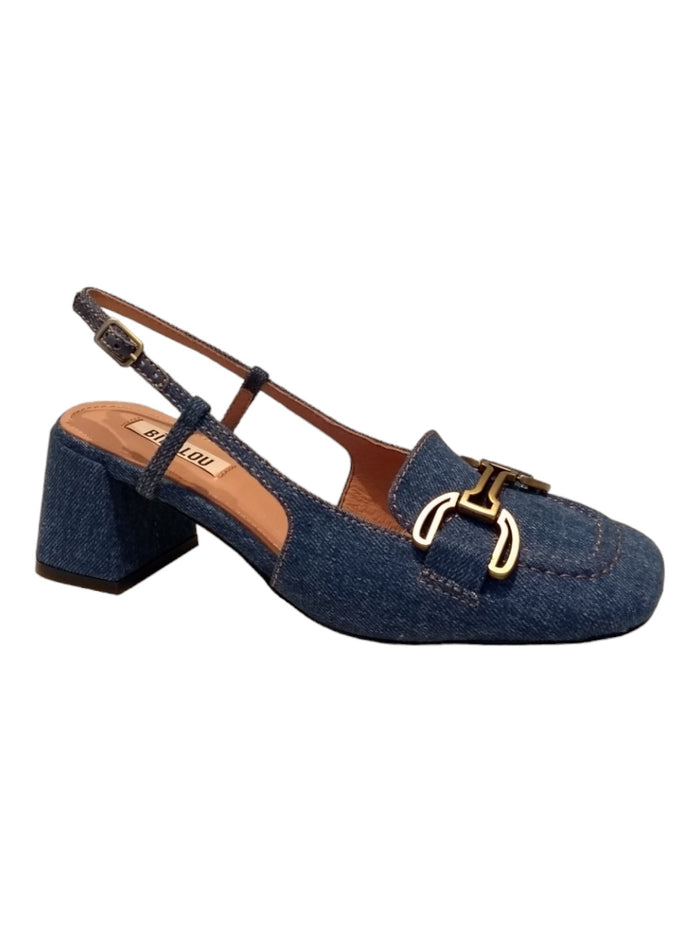 Salones Kid Blue Shoe