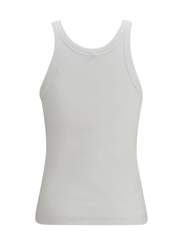 Tank Top Ribbed Cotton White