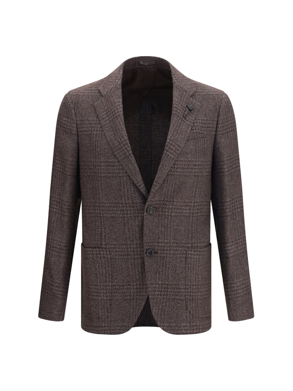 Lardini 49% Merino wool blazer in gray