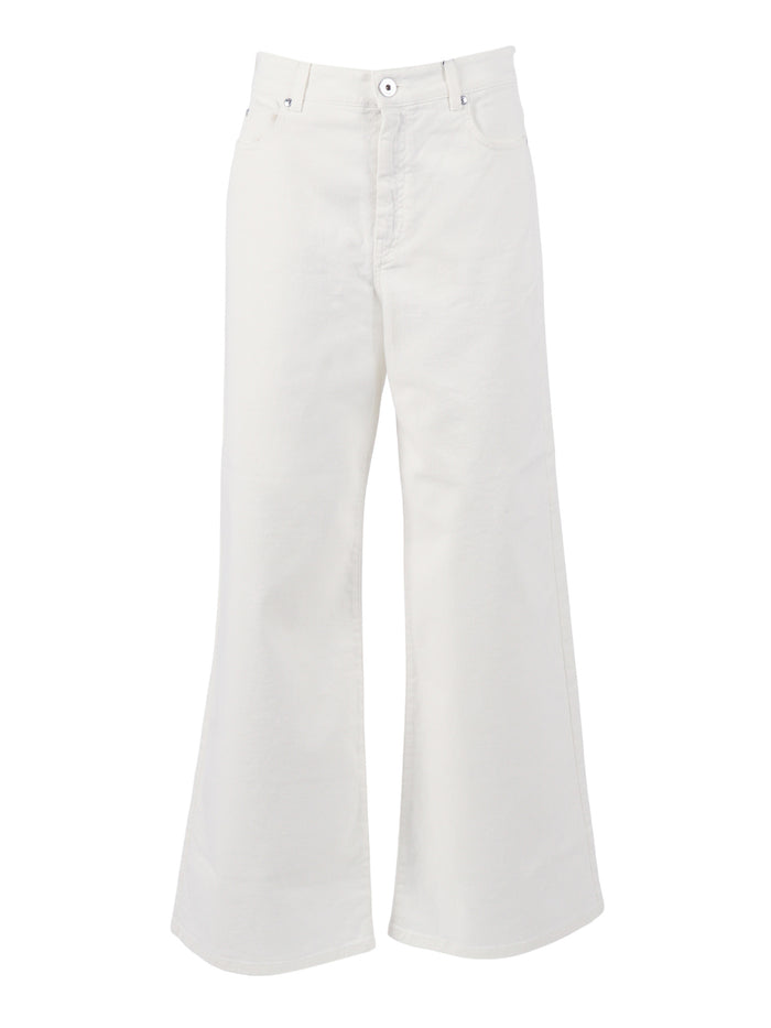 TROUSERS White Cotton Elastane Pant