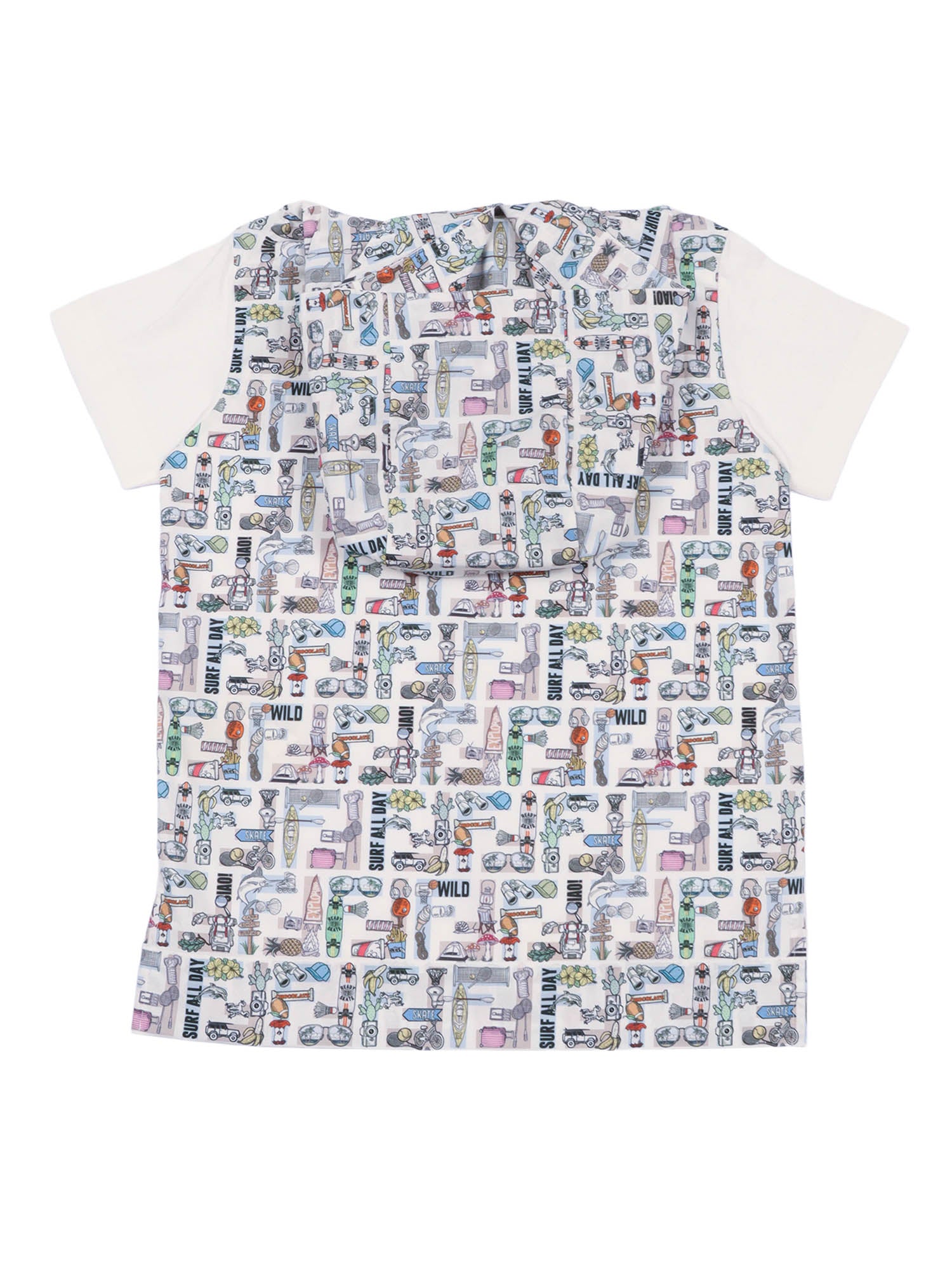FF POPELINE T-SHIRT White Cotton Embroidery Polyester Short Sleeves