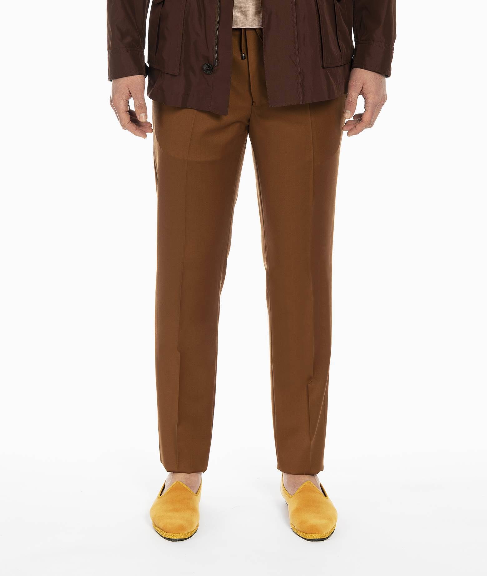 Wool Trousers Mauritius Beige Sportswear