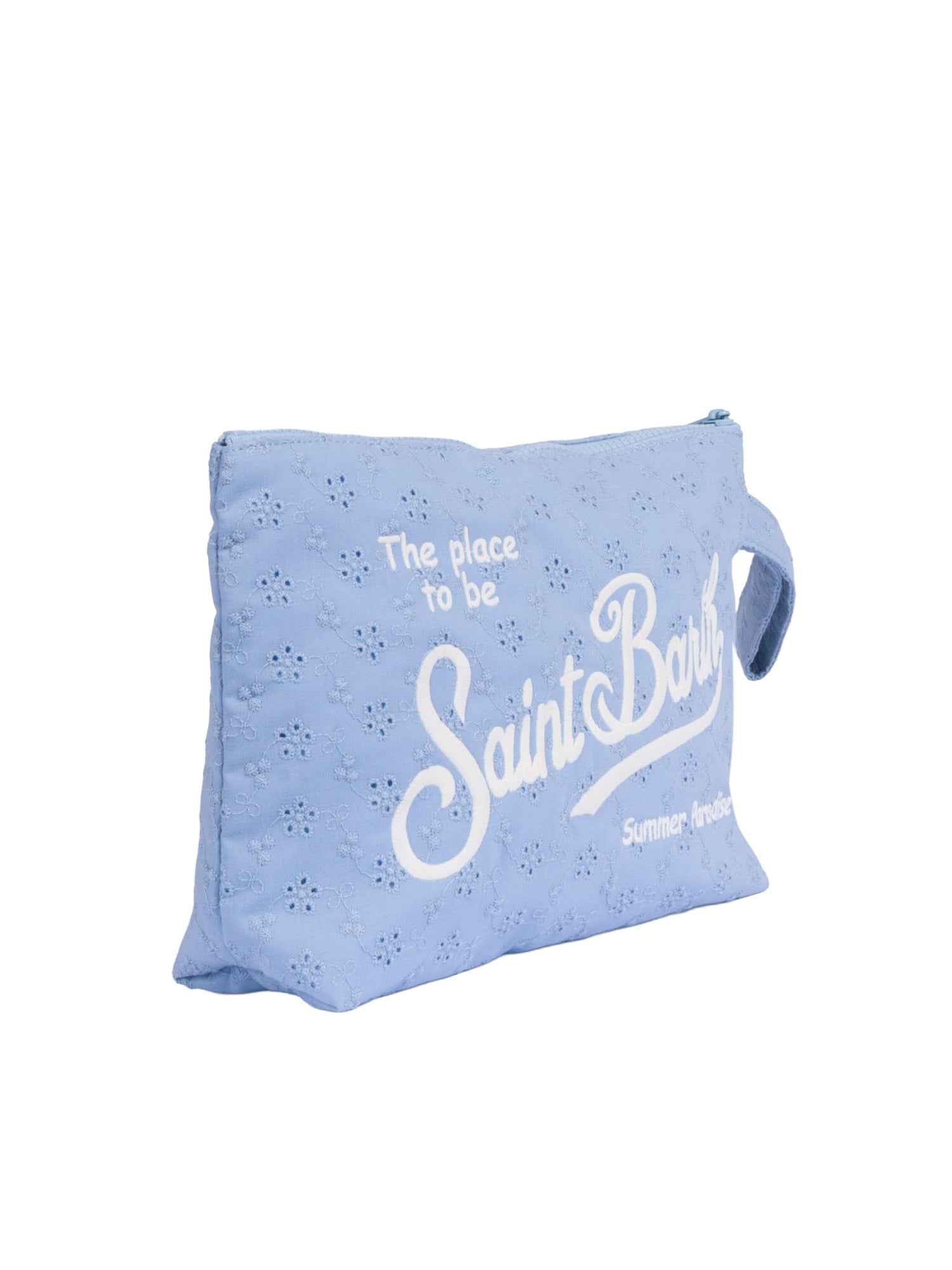 Aline Sangallo L-Cotton Mini Flowers Embry 36 Emb Light Blue Handbag