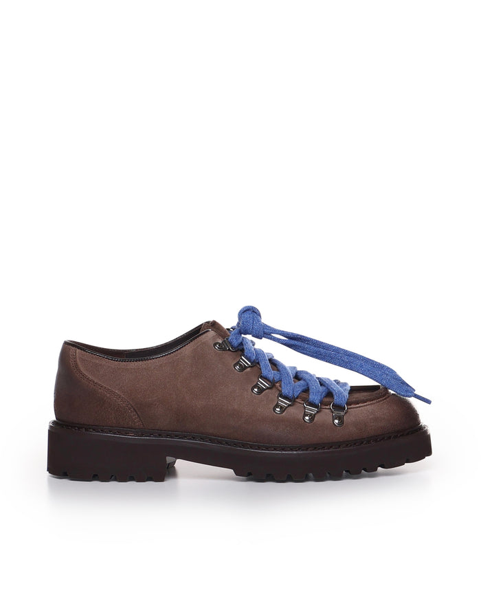 Doucals Flat Shoes Brown, Blue Calfskin