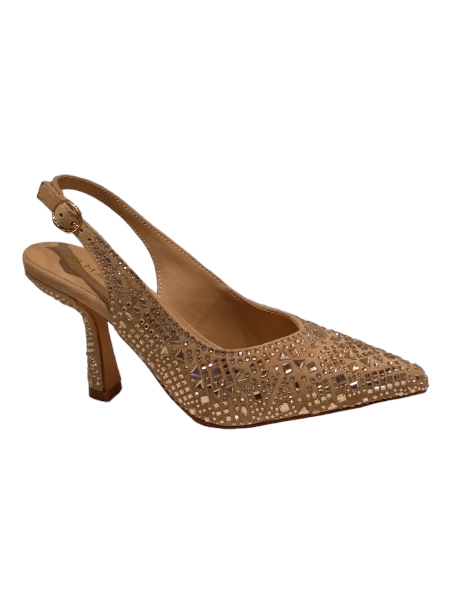 Sandal Suede Nude & Neutrals Calf Leather Shoe