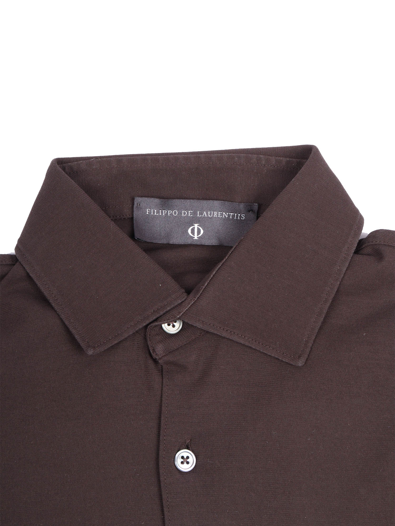 Long Sleeve Shirt Brown Cotton