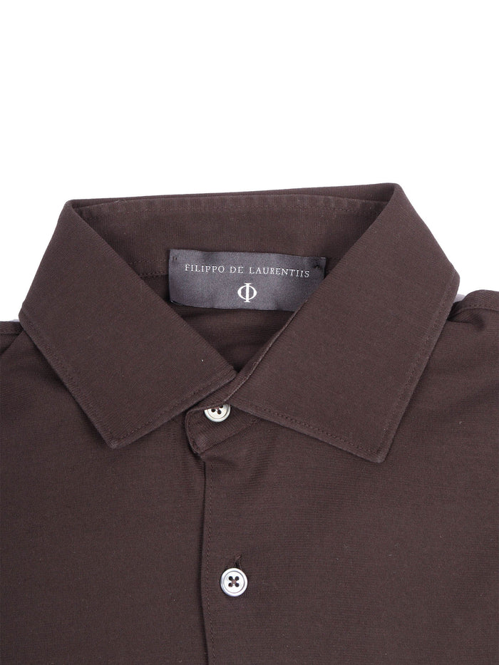 Long Sleeve Shirt Brown Cotton